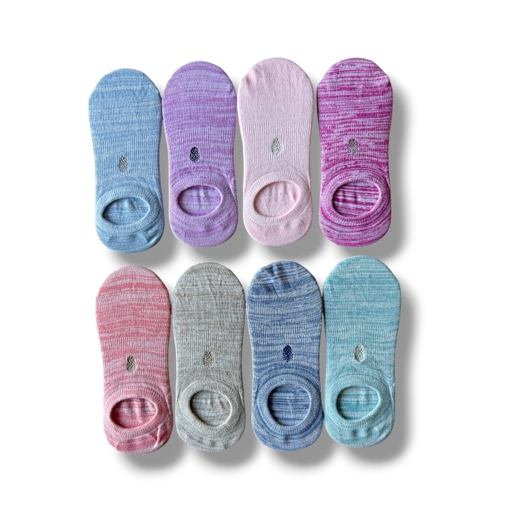 Tommy Bahama No-Show Sock Pack - Pastel Marled Colors (8 Pairs)